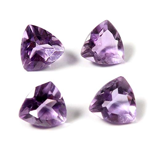 インド製 アメジスト 天然宝石 4個 卸売ロット 6カラット Gtc36-B08SWF3Z5Z