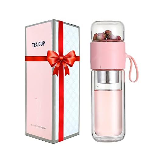 Double Wall Glass Tea Bottle Cups with Infuser Portable Tea Infuser Glass Tea Strainer Leak-Proof Glass Tea Tumbler Water Separation Tea Filter Cup 320ml