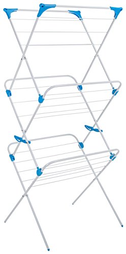 Minky 3 Tier Indoor Airer met 15 m Droogruimte, Metaal, Wit