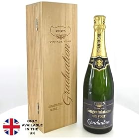 Buy a Personalized 75cl Champagne Bottle with Engraved Wooden Box – Perfect Graduation Gift for Him or Her Buy a Personalized 75cl Champagne Bottle with Engraved Wooden Box – Perfect Graduation Gift for Him or Her – English Pewter Company Sheffield, England