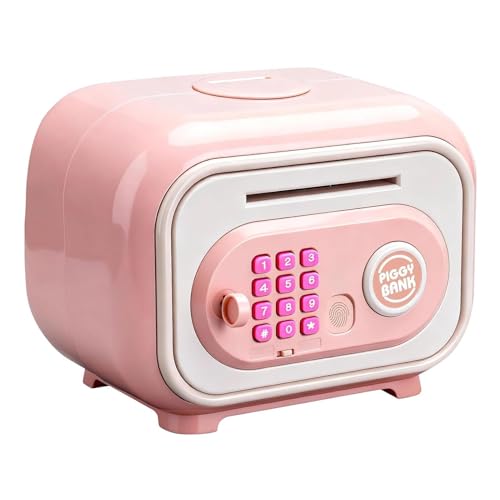 Banco de dinero para los niños - de segura de la moneda de dinero de juguete | Fingerprint Password Kids Safe Bank For Counting Ages 3-12 Niños Niñas adolescentes cumpleaños juego ahorro