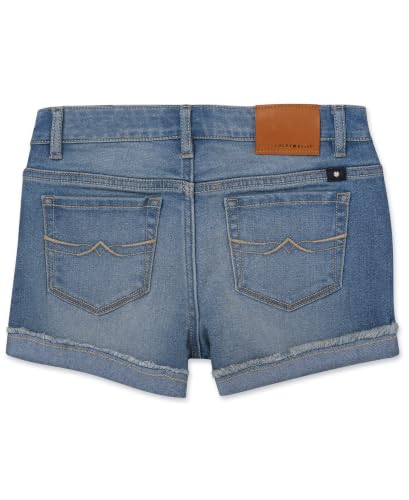 Image of Lucky Brand Girls' Cuffed Jean Shorts, Stretch Denim with 5 Pockets, Mid to High Rise Waist