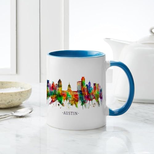 Taza de cerámica 11 oz Austin Texas Skyline miniatura 6