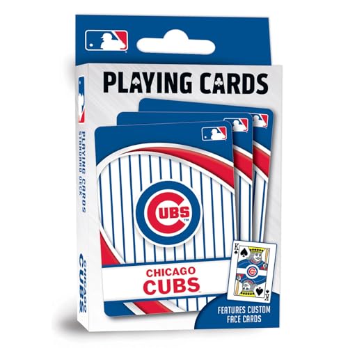 MasterPieces Officially Licensed MLB Chicago Cubs Playing Cards - 54 Card Deck for Adults