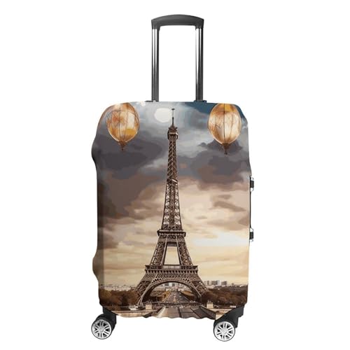 Luggage Cover for Travel Romantic Paris Eiffel Tower Fashion Luggage Covers Washable Stretch Suitcases Protector Fits 19-32 Inch Luggage XL