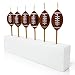 Produktbild 40YARDS American Football Kerzen (6 Stück) - Deko für den Geburtstagskuchen, das Snack Stadion auf der Football Party oder als Geschenk