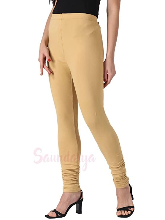 Image of Ultra Soft Cotton Slim fit Solid Color Attractive Casul wear Leggings for Womens - Pack of 2 pcs