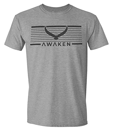 Awaken Under Armour UA Youth Boy's Eagle Gray Tee T-Shirt Athletic 1360776