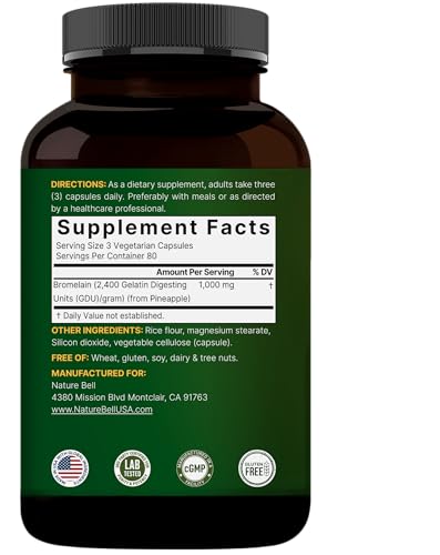 NatureBell BA-NB-BN240C Bromelain Supplement