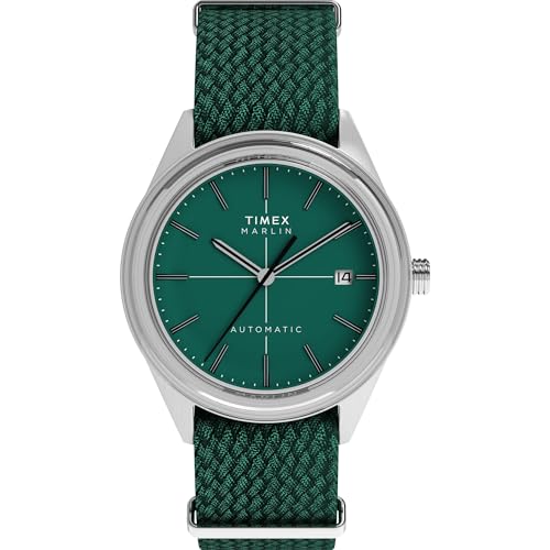 Timex �����Y Marlin Jet 38mm �r���v - �O���[���X���b�v�X���[�_�u�����C���[ �O���[���_�C���� �X�e�����X�X�`�[���P�[�X