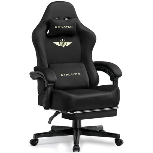 GTRACING Big and Tall Gaming Chair 400lbs Heavy Duty Office Chair with Footrest,High Back Pocket...