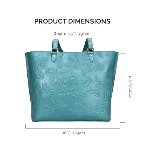 Image of Anuschka Women's Original Hand-Painted Genuine Leather Large Zip Top Tote