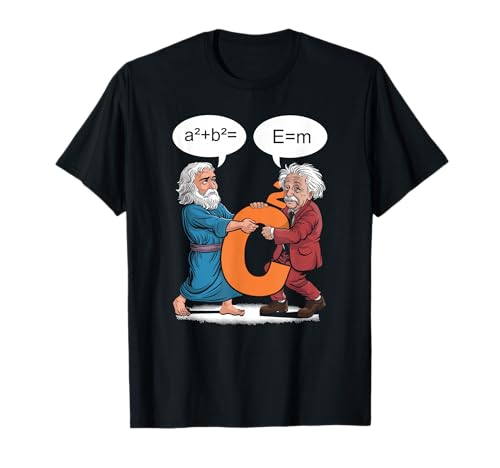 Funny Geek Outfit Nerd Costume Pythagoras vs Einstein T-Shirt