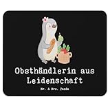 Mr. & Mrs. Panda Mousepad Obsthändlerin Leidenschaft - Geschenk, Spruch, pc mausunterlage, Witzig, Obstplantage, mauspad, Obstverkäuferin, Lustig, mousematte