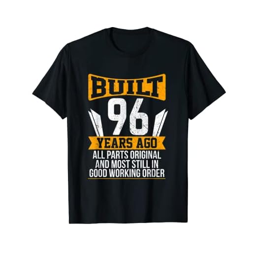Construido hace 96 años piezas originales divertido regalo de cumpleaños 96 Camiseta