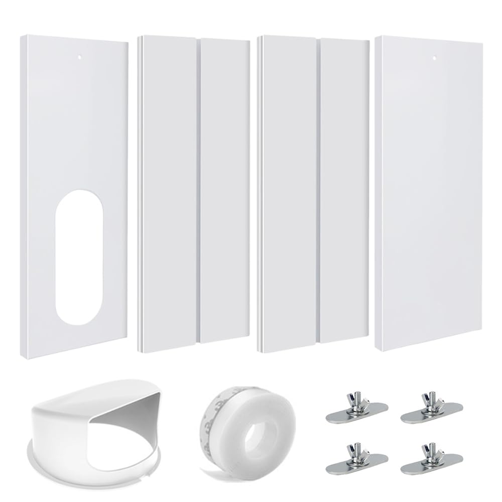 4 pezzi set di guarnizioni per condizionatore portatile, 10 cm, 130 e 150 mm, universale, set di guarnizioni per finestre per condizionatore portatile, guarnizione per porte per finestre da 43-140 cm