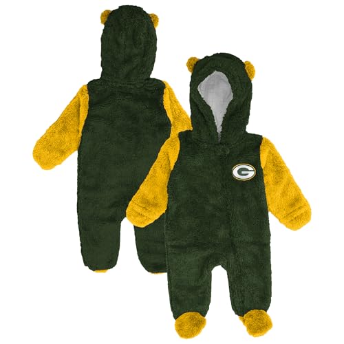 Outerstuff Newborn & Infant Green Green Bay Packers Stay Napping Fleece Bunting Full-Zip Sleeper