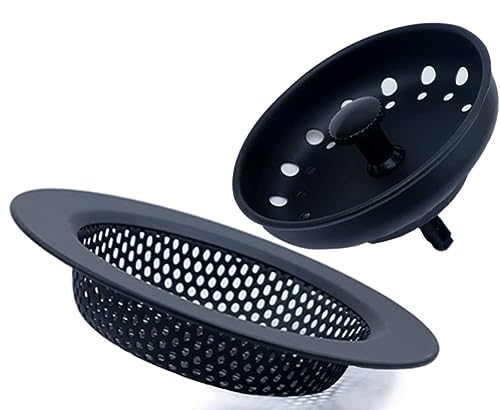 Colador para fregadero de cocina 4 piezas negro miniatura 4