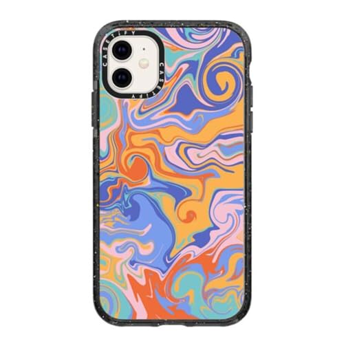 Coque iPhone 11 CASETiFY Impact Trippy Oh So Graceful Noir Transparent