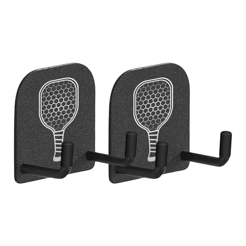 Genérico Soporte para Palas de Pádel Pickleball,Expositor de Pared para Palas Pickleball | 2 Piezas Ganchos Utilitarios Sin Taladro Organizador Gimnasio Hogar Garaje Dormitorio