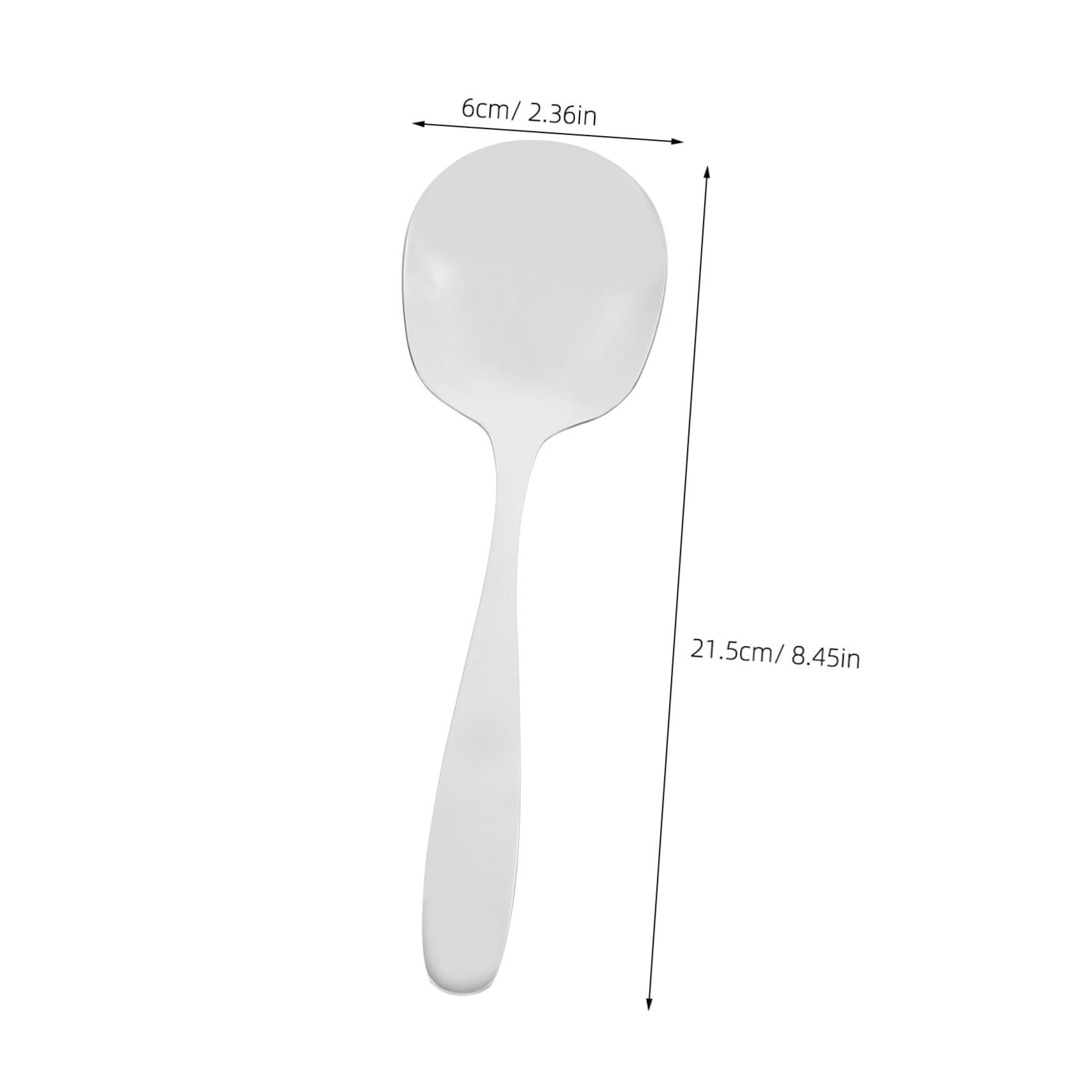 SOLUSTRE Large Stainless Steel Serving Spoon Thickened Soup Spoon for Buffet Banquet Kitchen Scoop for Restaurants and Home Use Dishwasher