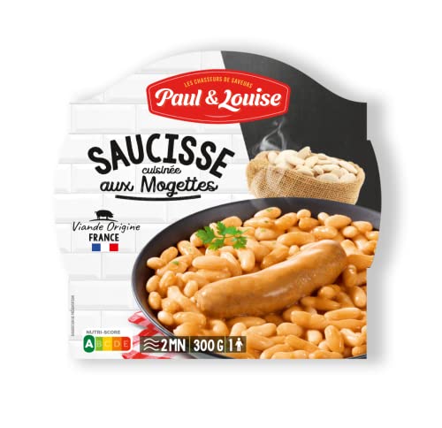 Paul & Louise Saucisses Cuisinées aux Mogettes 300g - Prêt en 2 min - 100 % viande origine France Cover