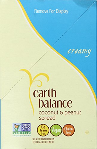 Image of Earth Balance Coconut & Peanut Spread, Creamy, 10 Count (Pack of 6)