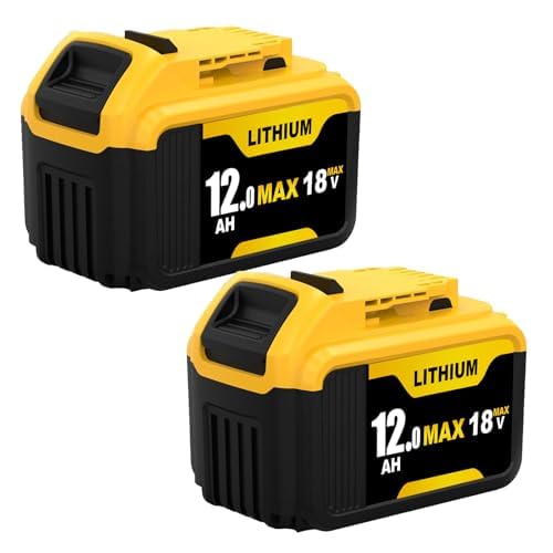 2 Pack 12000mAh 18V Replacement for Dewalt Battery