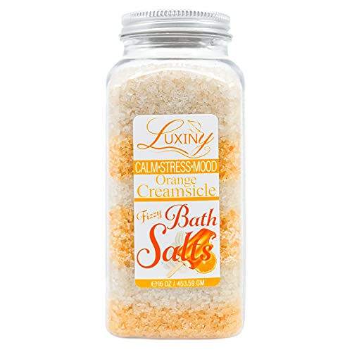 Bath Salts For Women, Relaxing Sea Salt Bath Soak With Moisturizing Almond Oil, And Fragrance Oils Made In The Usa By Luxiny, 16 Oz. (Orange Creamsicle) #TOP8