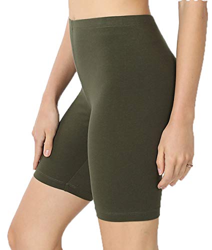 Short de motard pour femme taille haute anti frottement en coton extensible