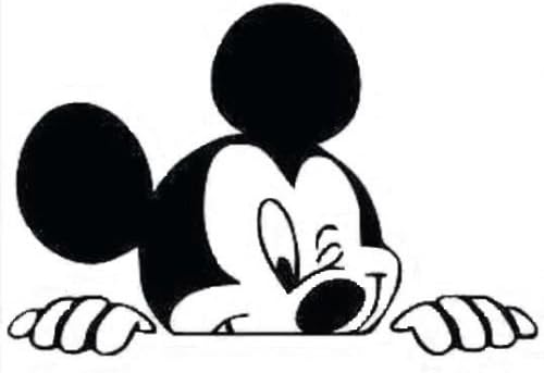 Novelty Vinyl Decal, Funny Car Sticker, Choice Of Colours Mickey Mouse