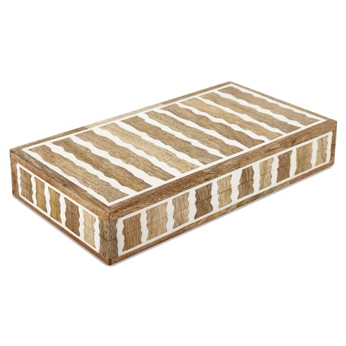 Image of Handicrafts Home 12x6x2 Decorative Box Handmade Storage Organizer Boxes with Lids Keepsake Gift Trinket Box Display Box, Kept Safari