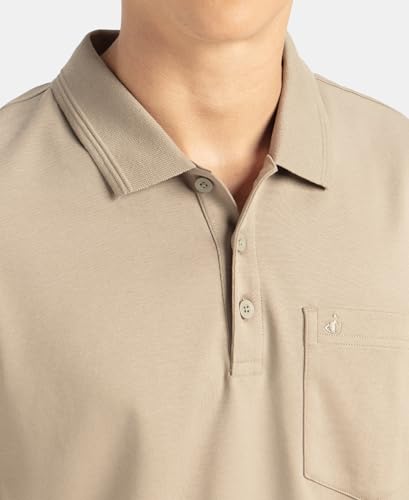 Image of Jockey 3913 Men Super Combed Cotton Rich Solid Half Sleeve Polo T-Shirt with Chest Pocket
