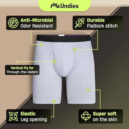 MeUndies – Men’s Long Boxer Briefs with Fly – 9” Inseam with Breathable and Comfortable Tencel Micro Modal Fabric2