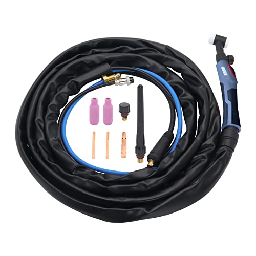 Torche de soudage TIG WP 17 V 4 m pour soudage TIG soudeur WIG Soudeur TIG Adaptateur pour soudage haute fréquence avec prise 10-25 mm Cover