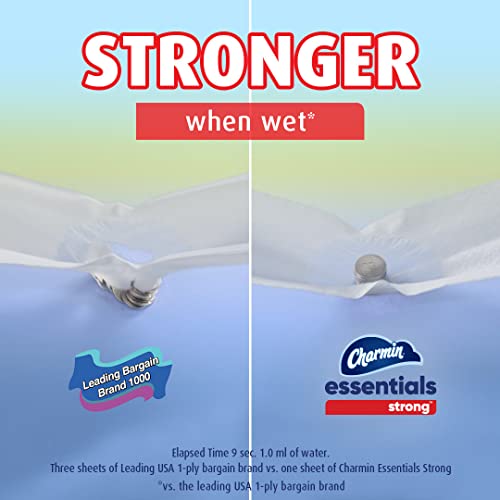 Image of Charmin Essentials Strong Toilet Paper, 9 Mega Rolls = 36 Regular Rolls