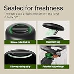 PETLIBRO Automatic Cat Feeder, 5G WiFi Automatic Dog Food Dispenser with Freshness Preservation, 5L Timed Pet Feeder with Low Food Sensor, Up to 10 Meals Per Day, Granary Black - Image 4