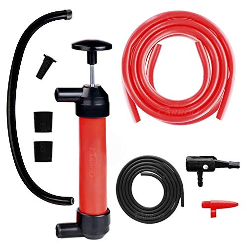 Carroo Multi-Use Fuel Siphon Pump Kit, Never Lose A Drop Of Gas Or Motor Oil, Universal Fit, Ideal For Home Mechanics, Great For Campers, Rain Barrels, Kayaks, Ski Doos, And Sports Balls, 1 pc