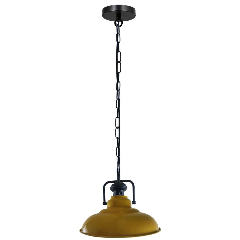 Industrielle Pendelleuchte Im Retro-Design – Metall-Kronleuchter Mit Reduzierplatte, E27 Fassung, Für Edison-Lampen (gelbes Messing)