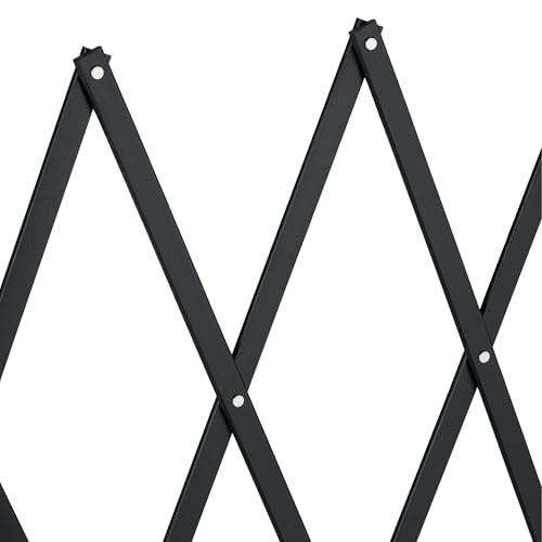 Relaxdays Hundeabsperrgitter, ausziehbar bis 130 cm, 87,5-100 cm hoch, Bambus, Hunde Schutzgitter, Treppe & Tür, schwarz