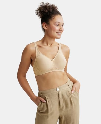 Image of Jockey ES13 Plus Size Bra | Wirefree | Non Padded | Full Coverage |Side Panel Support | Super Combed Cotton Elastane Fabric