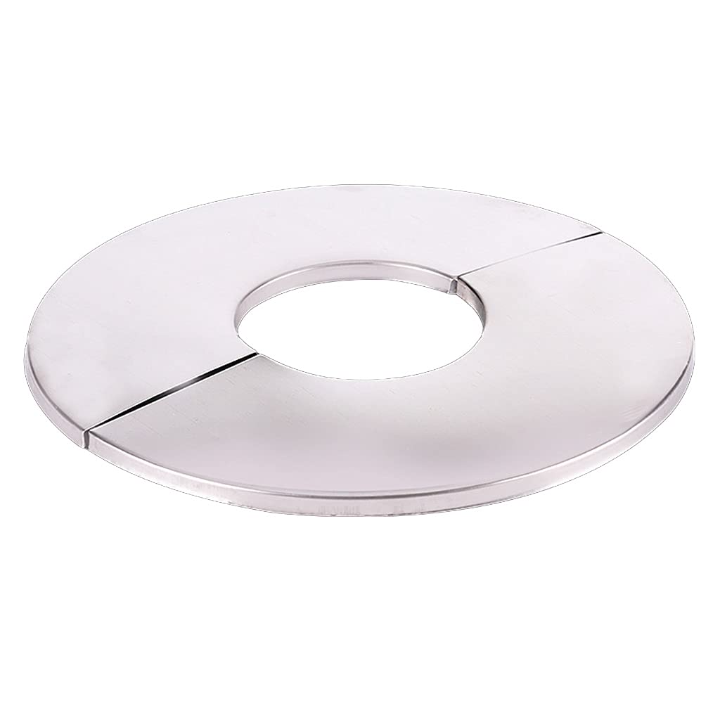 HDOYTXXM Stainless Steel Split Round Escutcheon Plate Wall Split Flange Faucet Decorative Cover for Kitchen Bathroom Round Escutcheon Plate