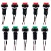Produktbild RUNCCI-YUN 10 Stueck Momentary Taster Schalter,Taster Einbauschalter, Spst EIN-Aus, für Horn kfz Auto Armaturenbrett Boot (250V/3A)(mit Draht)
