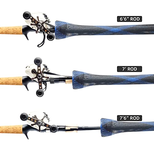 Image of SF Fishing Rod Sock Fishing Rod Sleeve Rod Cover Braided Mesh Rod Protector Pole Gloves Fishing Tools for Spinning Fishing Rod,Casting Rod,Musky Rod, Ice Rod, Fly Rod, Spey Rod