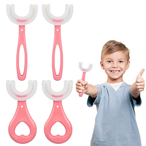 4 Pezzi Spazzolino Bambini per a Forma di U