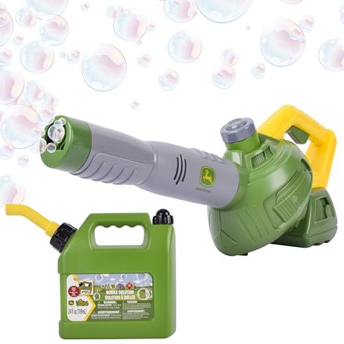 John Deere Bubble Leaf Blower Toy for Kids Includes 24oz Bubble Refill Gas Can, Outdoor Bubble Machine for Kids, Easy to Use, Outdoor Play, Great Gift Toddler 3+ by John Deere - Used condition - US$17.24