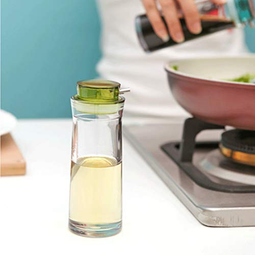 Frasco de armazenamento de molho de óleo transparente da UPKOCH 140 ml (verde)