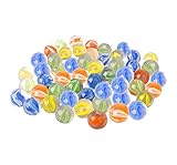 ARSUK Canicas de Cristal 70-80 Pedazos Mármoles de Cristal Coloridos, Juguetes de Bolas de Canicas para Juguetes de la Decoración, Consolas de Juegos, Juego de niños