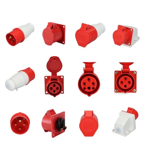 1PCS IP44 Waterproof Industrial Cable Connector - 16A 380V-415V Male Female Electrical Power Conditioning(314)