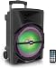 Wireless Portable PA Speaker System -1200W High Powered Bluetooth Compatible Indoor and Outdoor DJ Sound Stereo Loudspeaker w/ USB SD MP3 AUX 3.5mm Input, Flashing Party Light & FM Radio -PPHP1544B